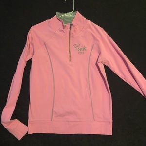 Pink Victoria secret half zip pullover